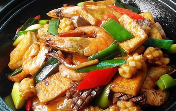 干锅海鲜脆豆腐