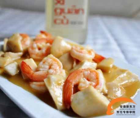 果醋鲜虾杏鲍菇的做法