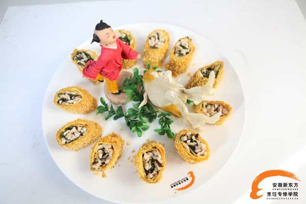 椿芽鸡丝卷