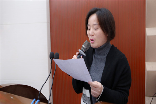 杭州青菁餐饮管理有限公司人力资源总监杨萍讲话